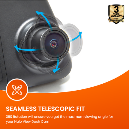Road Angel Halo View Rear View 2 Mirror and Dash Cam with 10" Touch Screen & Dual Parking Mode - USB Type C