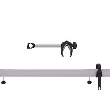 Bicycle rack with two hooks on a white background