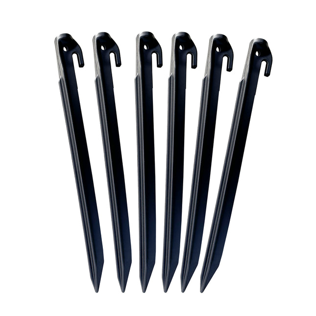 Olpro Pack of 6 Extra Long and Strong  30cm Nylon Tent Peg
