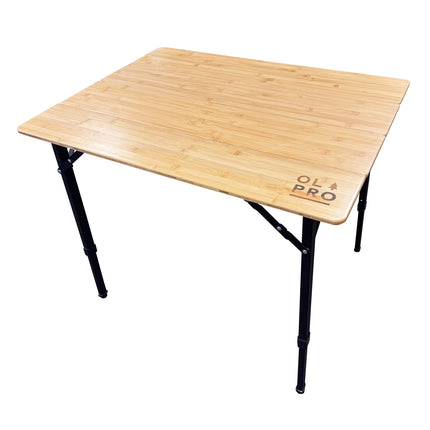 Bamboo Camping Table 4 Folding 65cm x 50cm