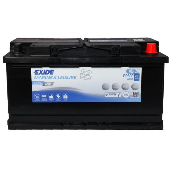 Exide EP800 12V AGM Battery 95Ah (Low Box)