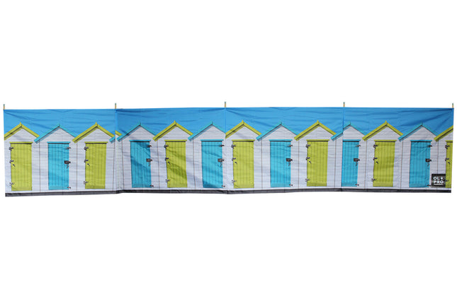 Olpro Beach Huts 5 Pole Windbreak (Wooden Poles)