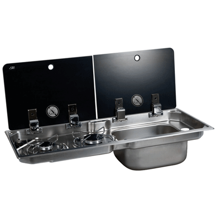 CAN FL1922 2 BURNER COMBI UNIT SINKS LH and RH