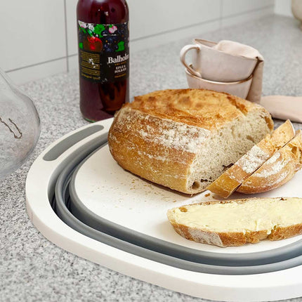 OLPRO Collapsible Silicone Folding Bowl with Cutting Board