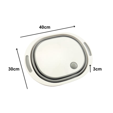 OLPRO Collapsible Silicone Folding Bowl with Cutting Board