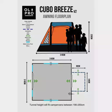 OLPRO Cubo Breeze® v2 Campervan Awning