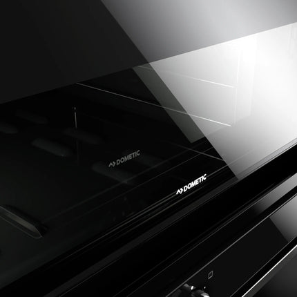 Black Dometic product with reflective surface