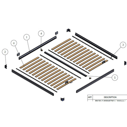LEONARDO BED FRAME KIT - ANODISED