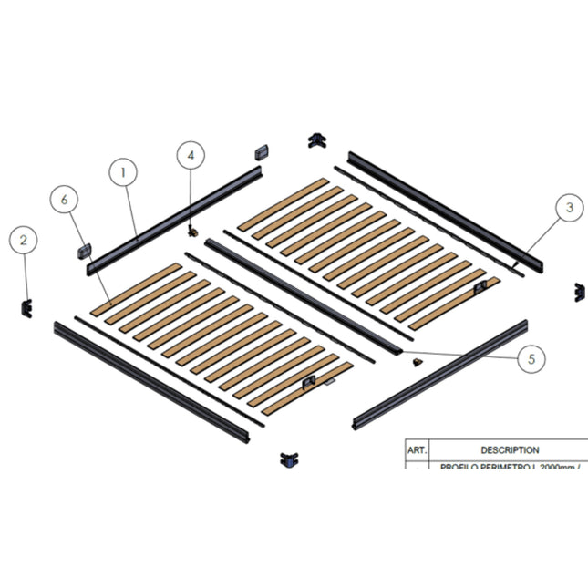 LEONARDO BED FRAME KIT - ANODISED