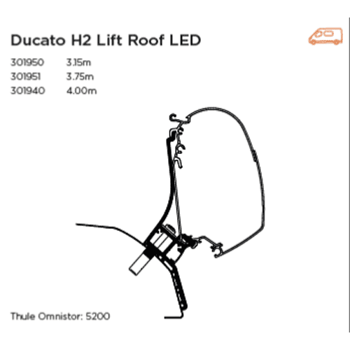 Ducato H2 Lift Roof Adapter
