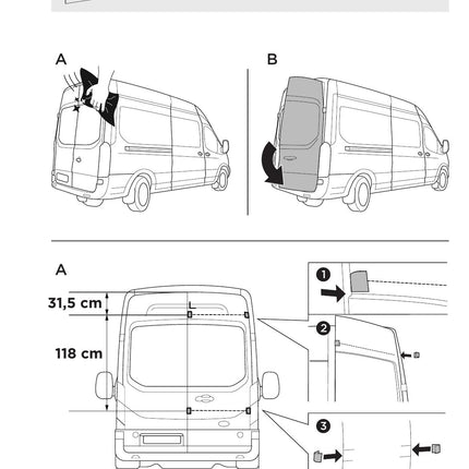 Thule Elite Van XT (Black) Ford Transit H3 2014