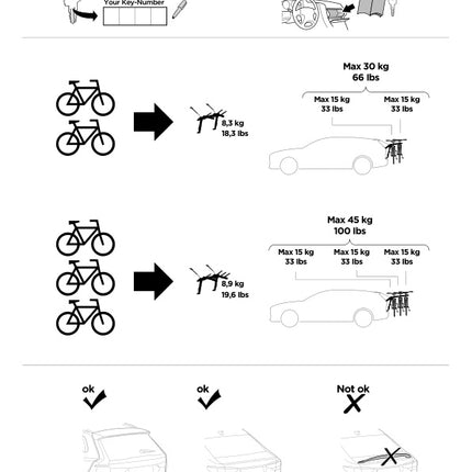 Thule OutWay 3 bike hanging (Boot Bike Rack) aluminium