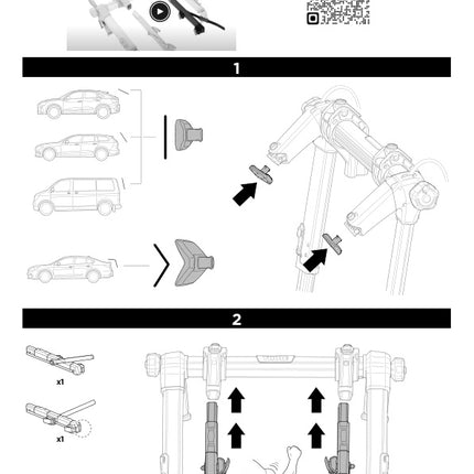 Thule OutWay 3 bike hanging (Boot Bike Rack) aluminium