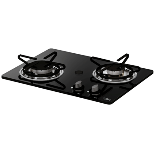 CAN PV1351S 2 Burner Gas Hob, Glass Surface