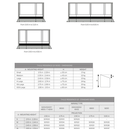 Thule Complete G3 Room For 4200 2.6m Fitted Minivan Vw T5/T6, Transit custom