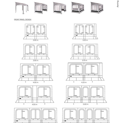 Size chart - Awning Room Front Panels