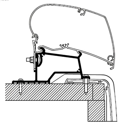 Thule Omnister Adapter For Rapido Serie Compact  Roof Mounting Motorhome.