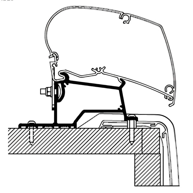 Thule Omnister Adapter For Rapido Serie Compact  Roof Mounting Motorhome.