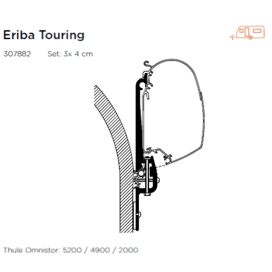 Thule Omnister  Wall Mounting Awning Adapters For Eriba Touring