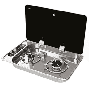 2 Burner Hob With Glass Lid, Piezo Ignition CAN FC1336 - Letang Auto Electrical Vehicle Parts