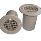 75MM OD x 75MM TAILLENGTH FLOOR VENT - BLACK