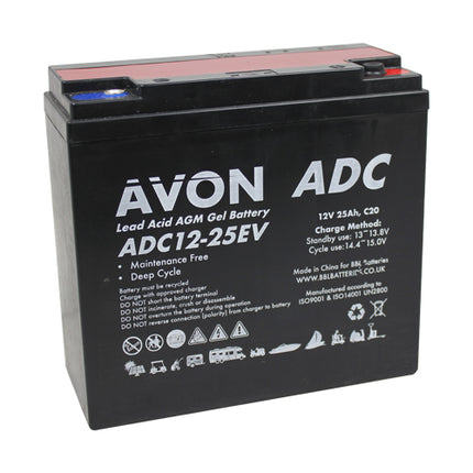 Avon Deep Cycle AGM GEL 12v 25ah