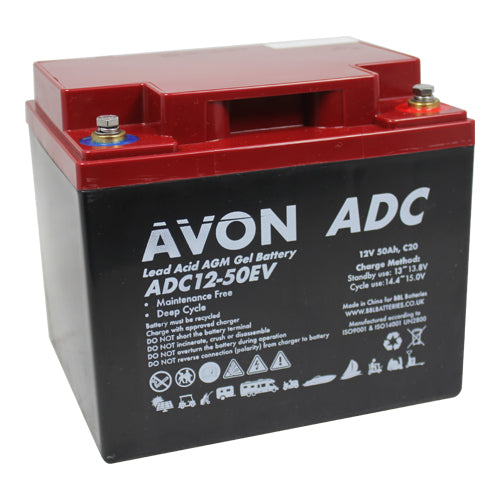 Avon Deep Cycle AGM GEL 12v 50ah