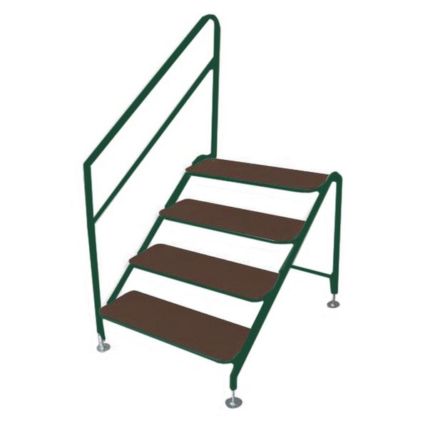 AG Free-Standing 4 Tread Step Green