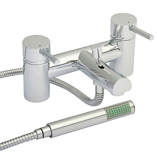 AG Risby Twin Lever Bath Shower Mixer Tap Chrome