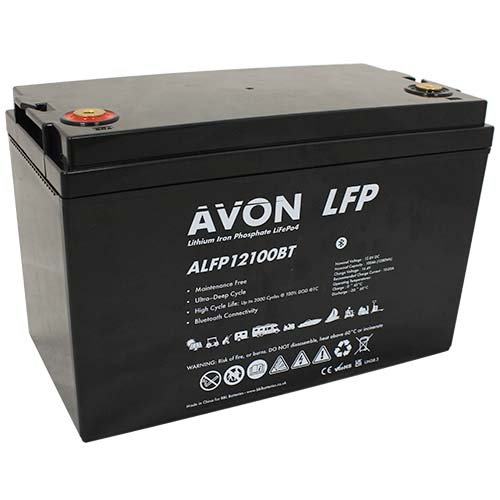 Avon Lithium Lifep04 Battery 12V 100AH Bluetooth ALFP12100BT - Letang Auto Electrical Vehicle Parts