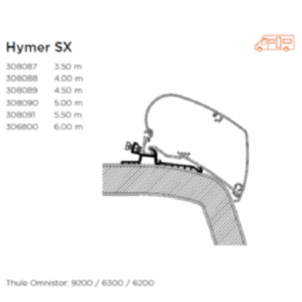 Awning Adapter for Hymer SX
