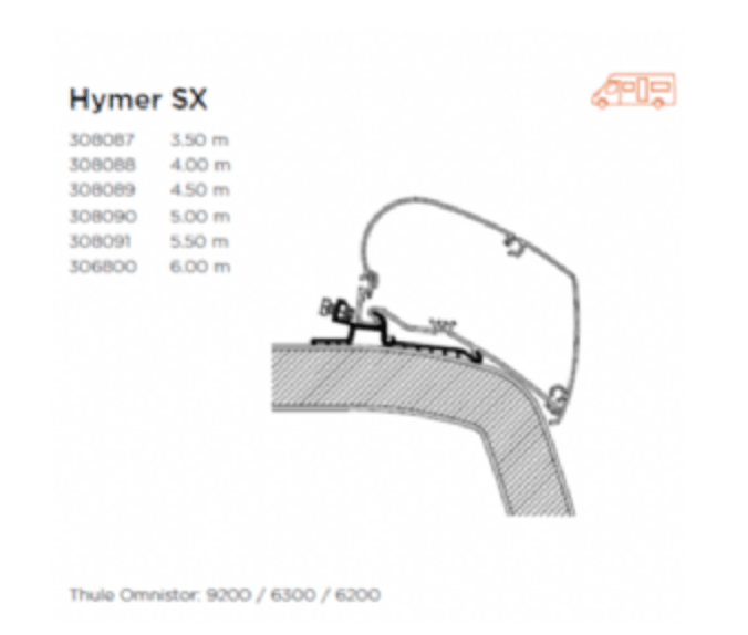 Awning Adapter for Hymer SX