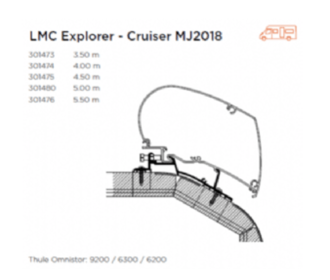 Awning Adapter for LMC Explorer - Cruiser