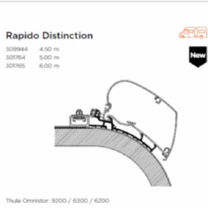 Awning Adapter for Rapido Distinction