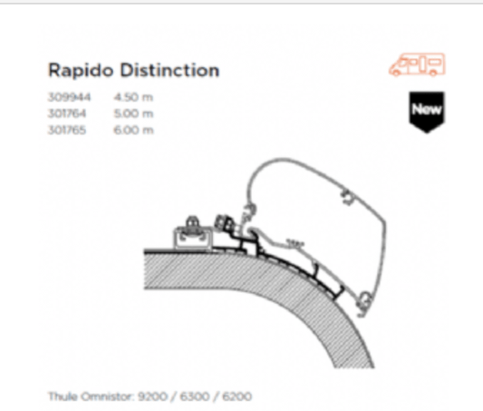Awning Adapter for Rapido Distinction