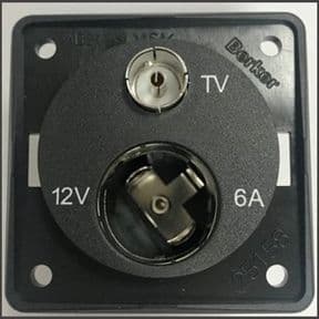 Berker 12v Socket with TV Point

