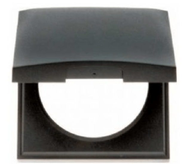 Berker IP44 frame with hinged cover - Anthracite & Seal