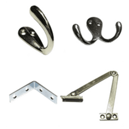 Brackets, hooks and stays