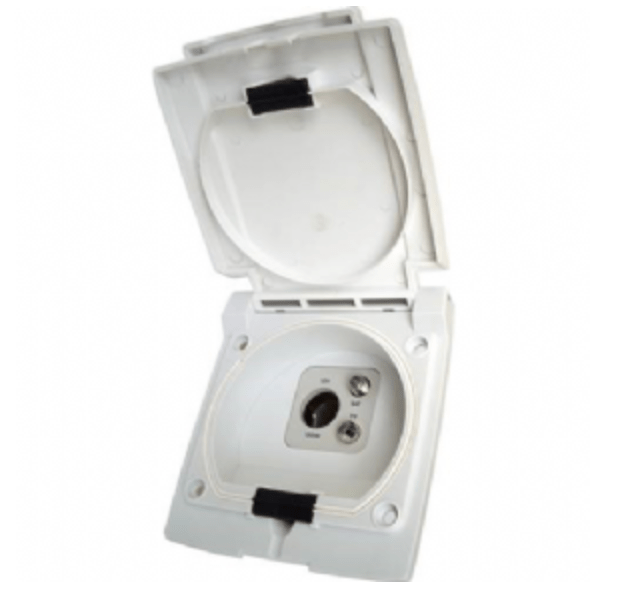 Bullfinch Satellite/TV/12V Outlet White