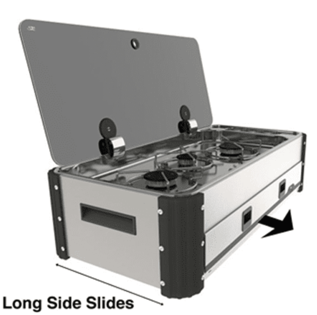 Can Slide out 3 Burner Hob