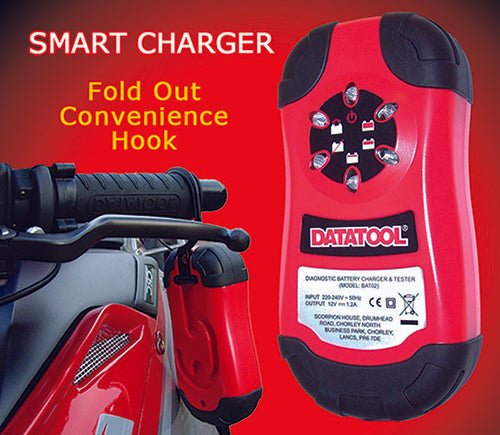 Datatool Smart Charger with fold out convenience hook  (2 Year Warranty)