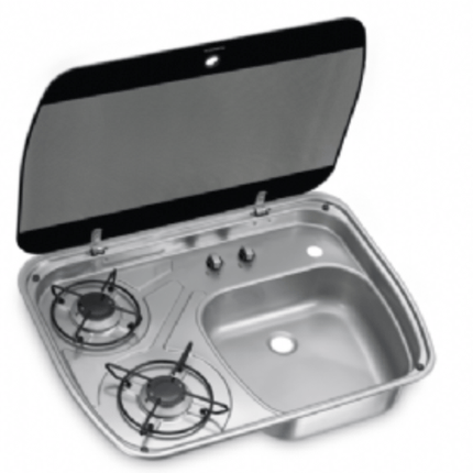 Dometic HSG 2445 2 Burner Combi with Glass Lid 