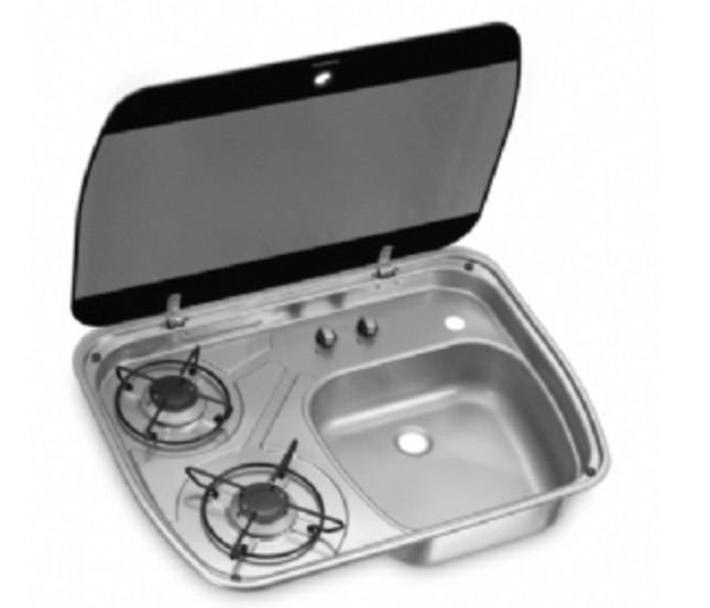Dometic HSG 2445 2 Burner Combi with Glass Lid 