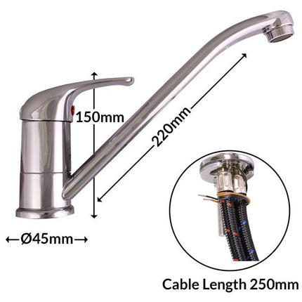 Ducale Chrome Mixer Tap 22cm Spout