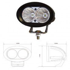 Durite 2000 Lumens 10-60V LED Work Lamp - Letang Auto Electrical Vehicle Parts