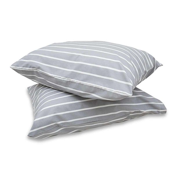 Duvalay Pillowcase for Standard 73.5 x 51cm Pillow - Grey Stripe - Letang Auto Electrical Vehicle Parts