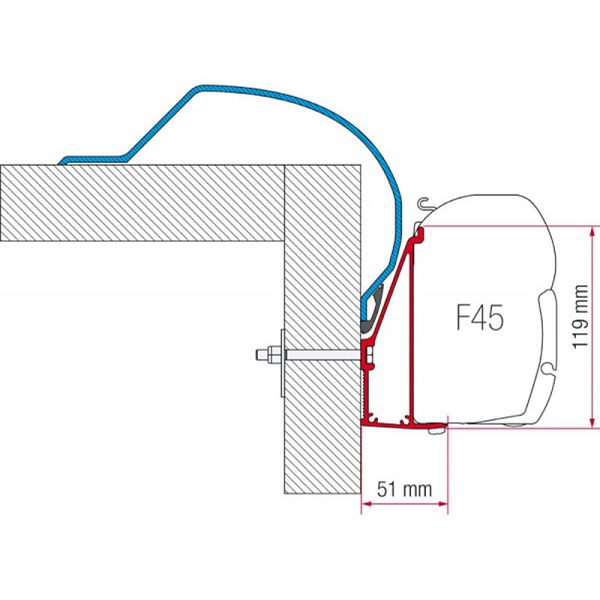 Fiamma Adapter Arca 4.0m - Letang Auto Electrical Vehicle Parts