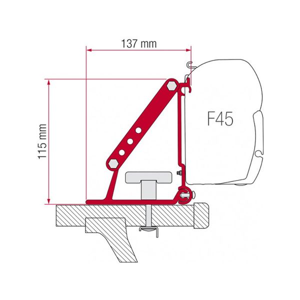 Fiamma Adapter Bracket Kit for Auto - Letang Auto Electrical Vehicle Parts