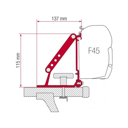 Fiamma Adapter Bracket Kit for Auto - Letang Auto Electrical Vehicle Parts