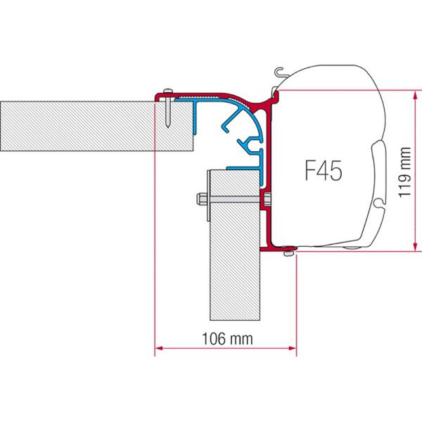 Fiamma Adapter Bracket Kit for Bailey Mk 1 - Letang Auto Electrical Vehicle Parts